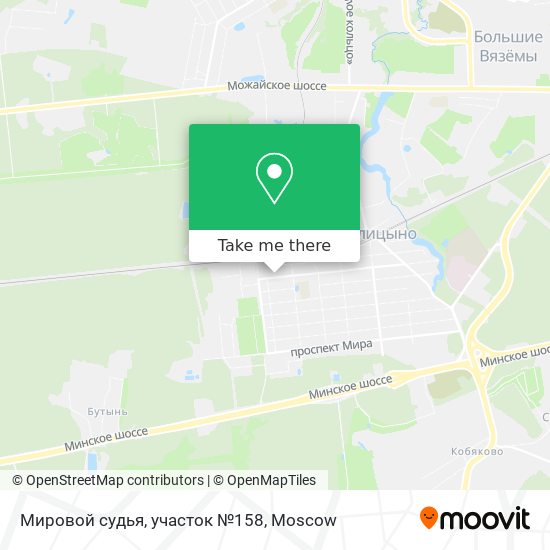 Мировой судья, участок №158 map