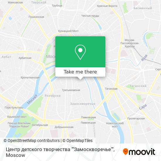 Центр детского творчества ""Замоскворечье"" map