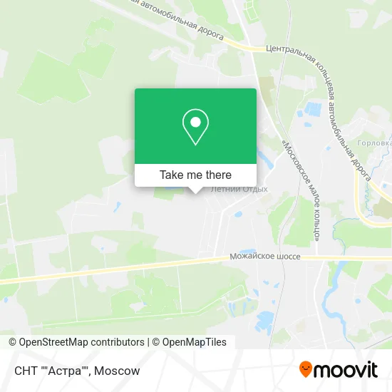 СНТ ""Астра"" map