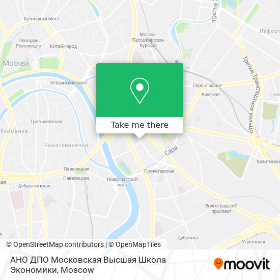 АНО ДПО Московская Высшая Школа Экономики map