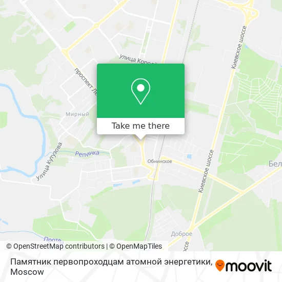 Памятник первопроходцам атомной энергетики map