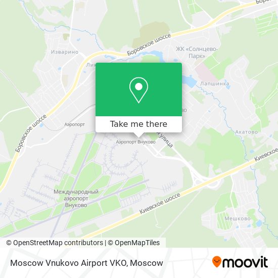 Moscow Vnukovo Airport VKO map