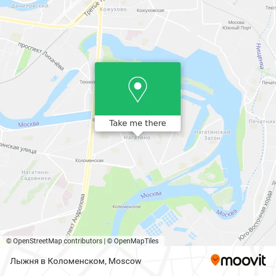 Лыжня в Коломенском map