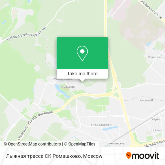 Лыжная трасса СК Ромашково map