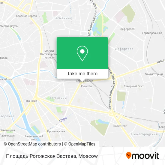Площадь Рогожская Застава map