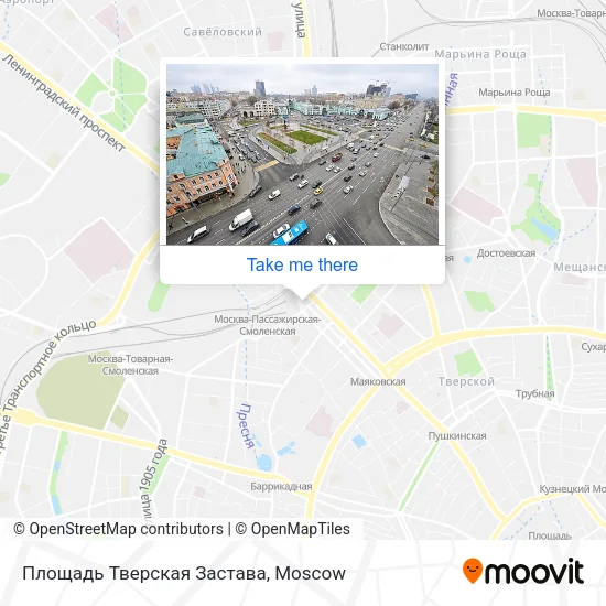 Площадь Тверская Застава map