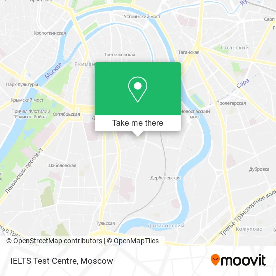IELTS Test Centre map