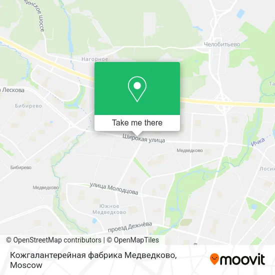 Кожгалантерейная фабрика Медведково map
