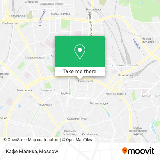 Кафе Малика map