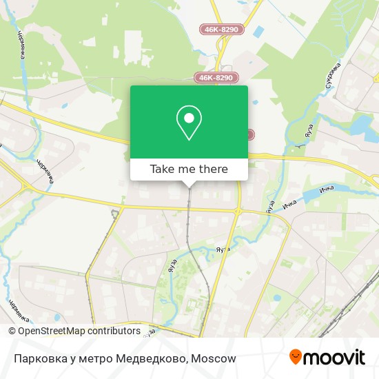 Парковка у метро Медведково map