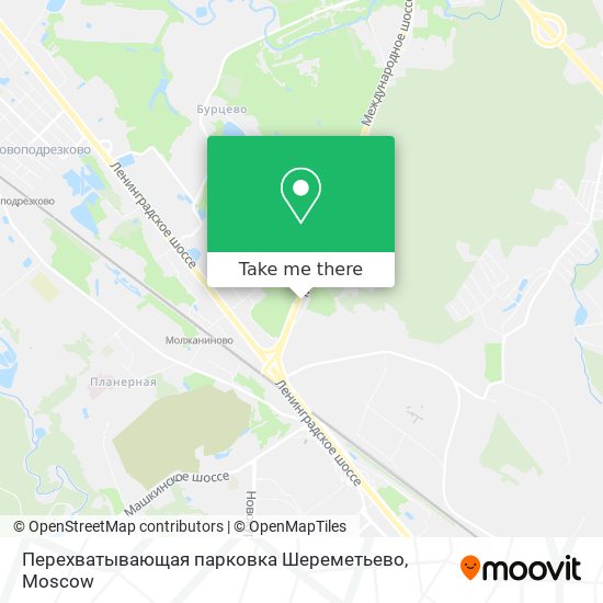 Перехватывающая парковка Шереметьево map