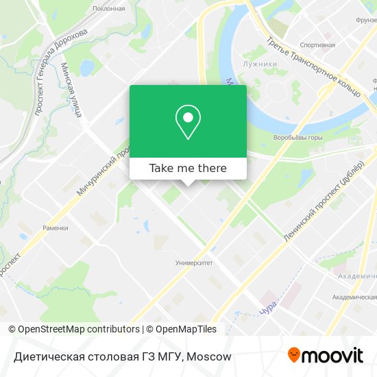 Диетическая столовая ГЗ МГУ map