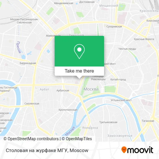 Столовая на журфаке МГУ map