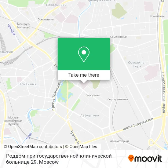 Роддом при государственной клинической больнице 29 map