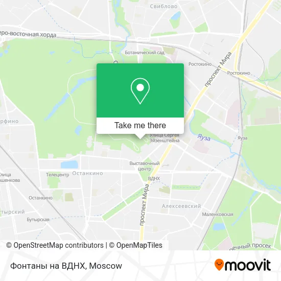 Фонтаны на ВДНХ map