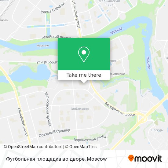 Футбольная площадка во  дворе map