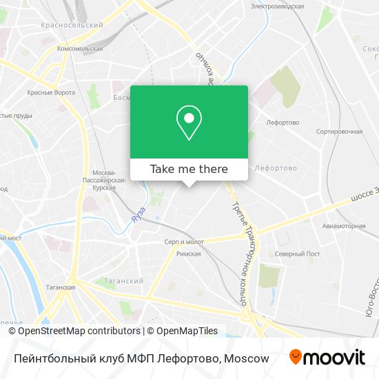 Пейнтбольный клуб МФП Лефортово map