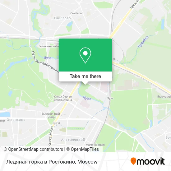 Ледяная горка в Ростокино map