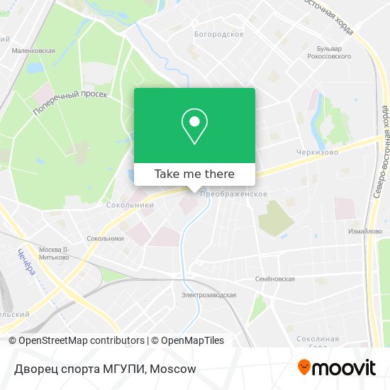 Дворец спорта МГУПИ map
