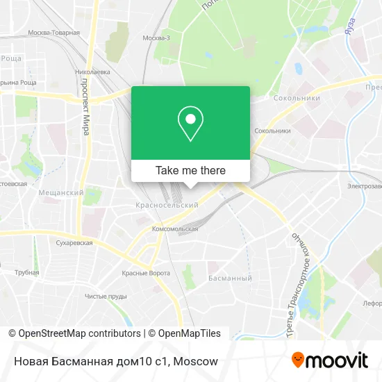 Новая Басманная  дом10 с1 map