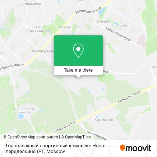 Горнолыжный спортивный комплекс  Ново-переделкино map