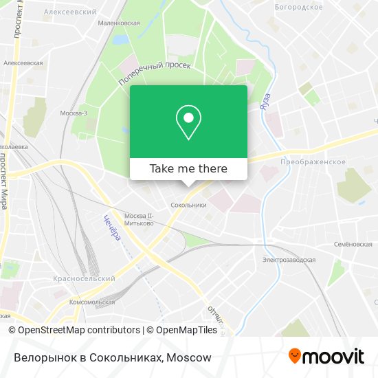 Велорынок в Сокольниках map