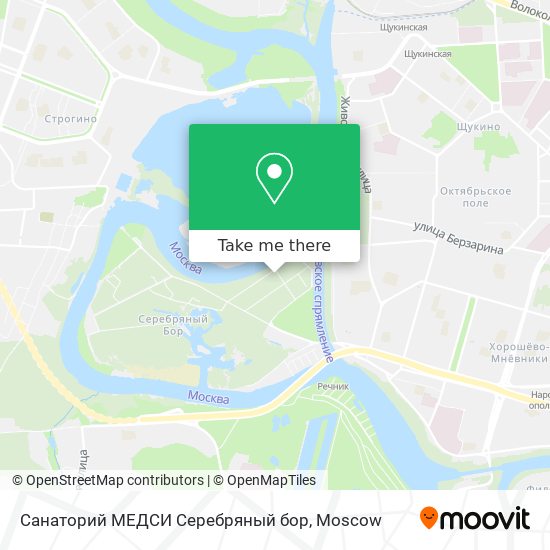 Санаторий МЕДСИ Серебряный бор map