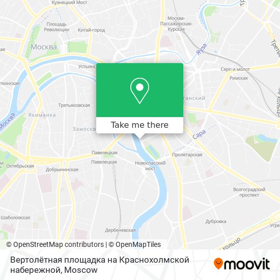 Вертолётная площадка на Краснохолмской набережной map