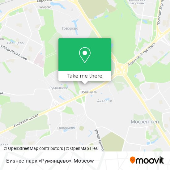 Бизнес-парк «Румянцево» map