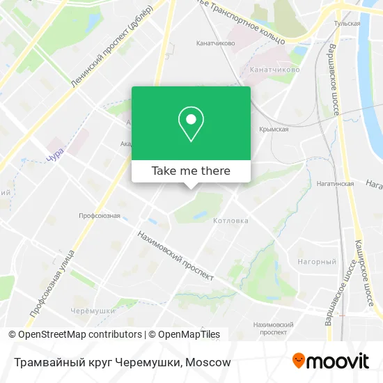 Трамвайный круг Черемушки map