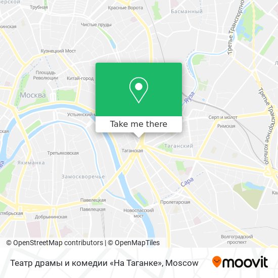 Театр драмы и комедии «На Таганке» map
