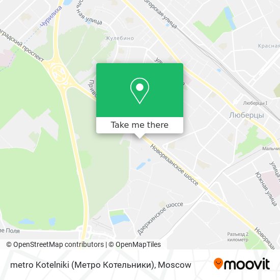 metro Kotelniki (Метро Котельники) map