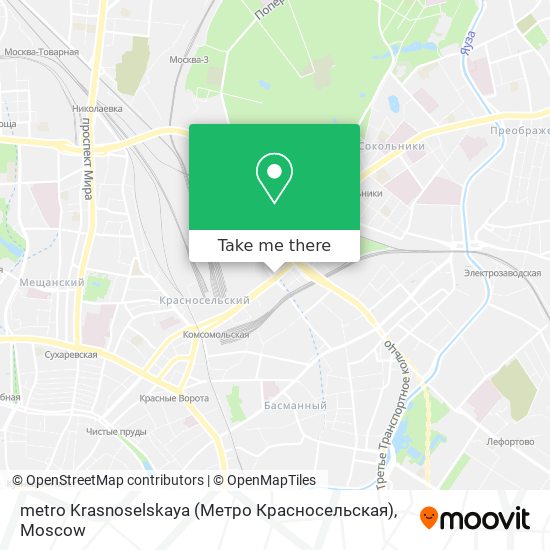 metro Krasnoselskaya (Метро Красносельская) map