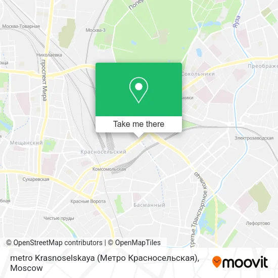 metro Krasnoselskaya (Метро Красносельская) map