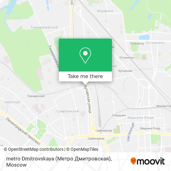 metro Dmitrovskaya (Метро Дмитровская) map