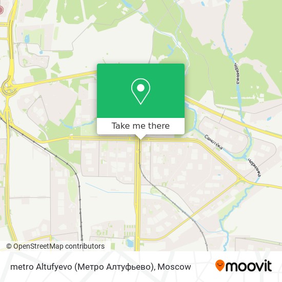 metro Altufyevo (Метро Алтуфьево) map