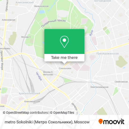 metro Sokolniki (Метро Сокольники) map