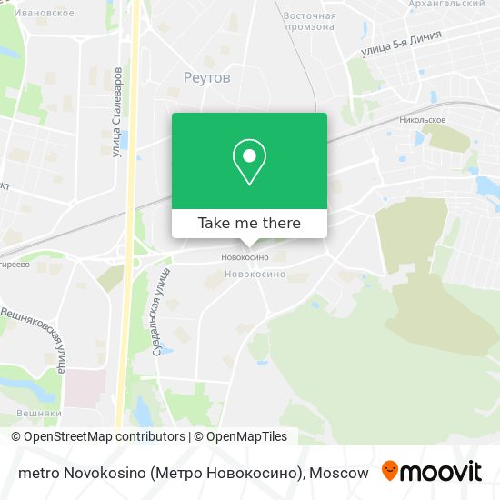 metro Novokosino (Метро Новокосино) map