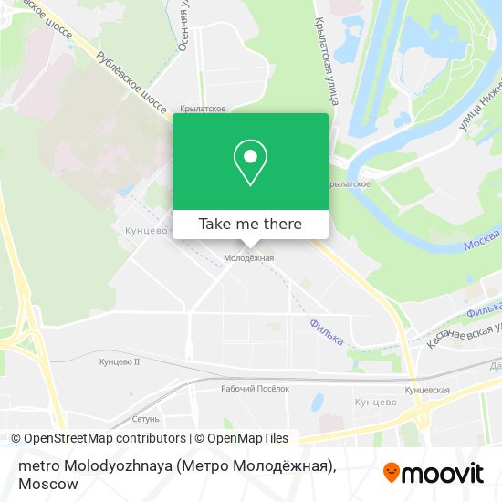 metro Molodyozhnaya (Метро Молодёжная) map