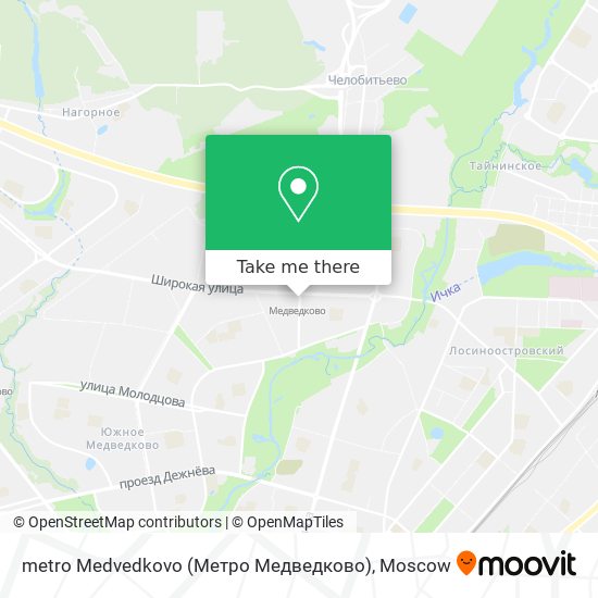 metro Medvedkovo (Метро Медведково) map