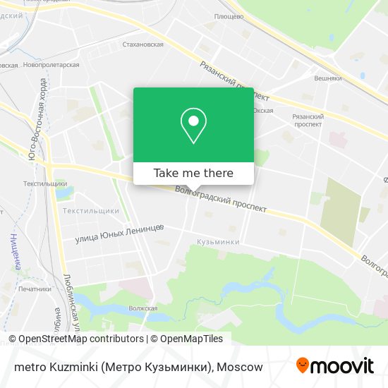 metro Kuzminki (Метро Кузьминки) map