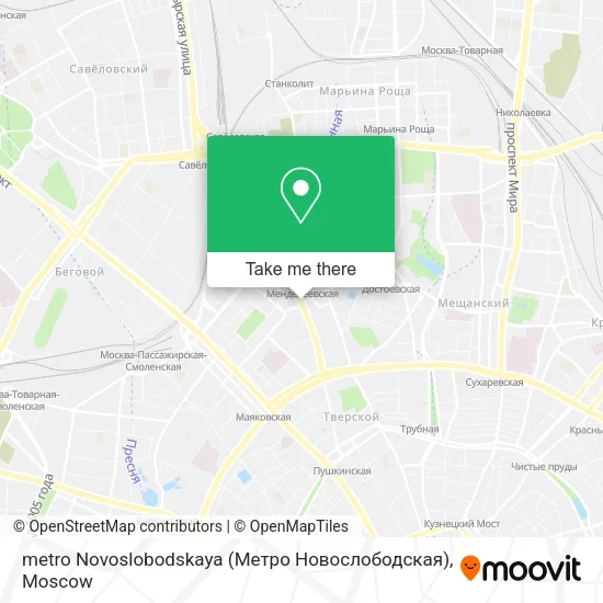 metro Novoslobodskaya (Метро Новослободская) map