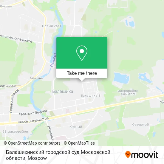 Балашихинский городской суд Московской области map