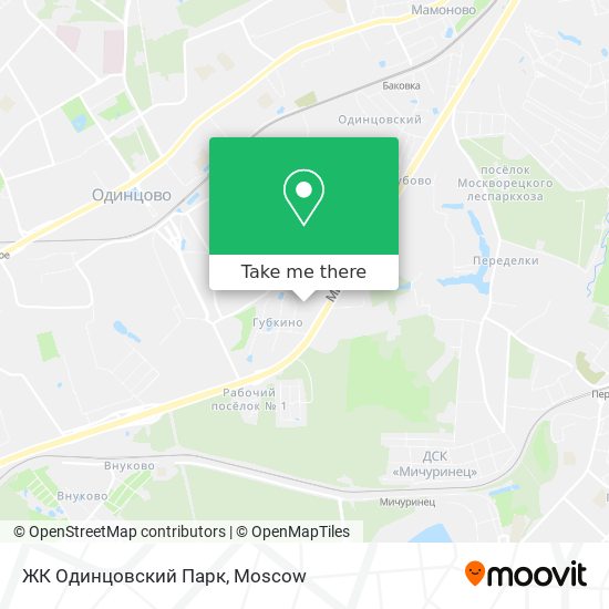 ЖК Одинцовский Парк map