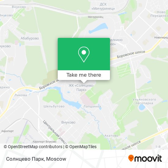 Солнцево Парк map