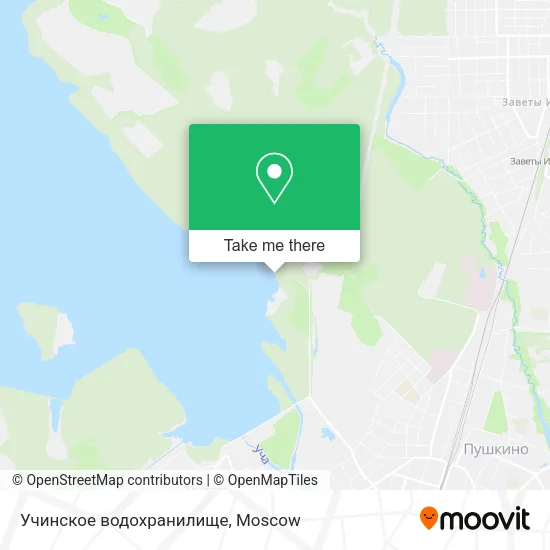 Учинское водохранилище map