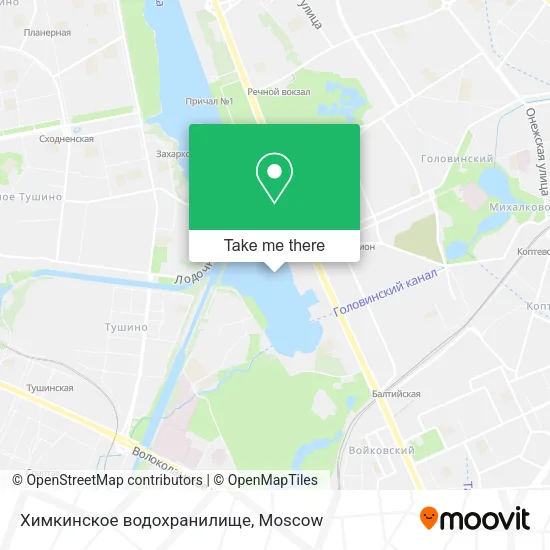 Химкинское водохранилище map