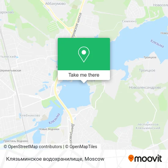 Клязьминское водохранилище map