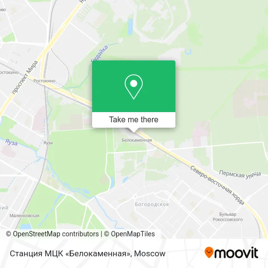 Станция МЦК «Белокаменная» map