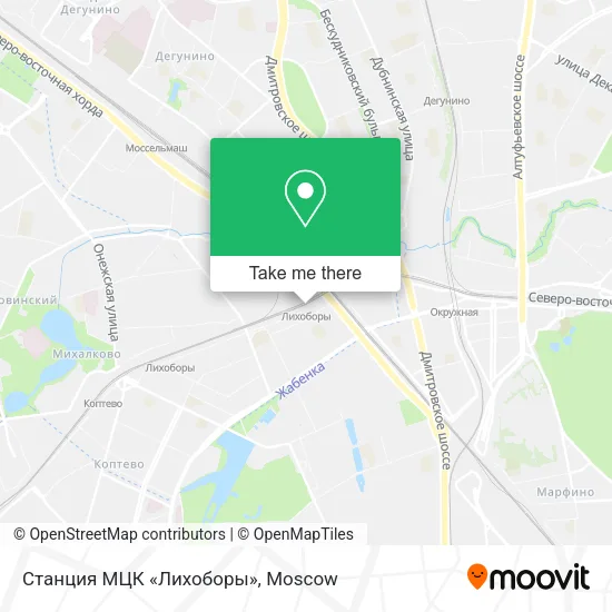 Станция МЦК «Лихоборы» map